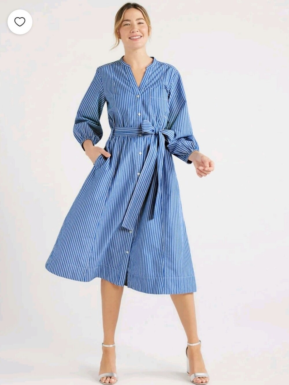 NWT Free Assembly Women's Belted Midi Dress